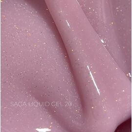 SAGA. Liquid Gel, 15 ml, #20. Рідкий гель для укріплення та нарощування з шимером #1