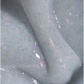 SAGA. Liquid Gel, 15 ml, #23. Рідкий гель для укріплення та нарощування з шимером #1