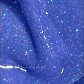 SAGA. Liquid Gel, 15 ml, #28. Рідкий гель для укріплення та нарощування з шимером #1