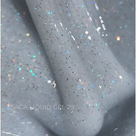 SAGA. Liquid Gel, 15 ml, #29. Рідкий гель для укріплення та нарощування з шимером #1