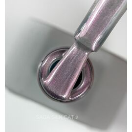 SAGA. Cat's Eye Gel Polish "Silk Cat", #02, 10 ml. Гель-лак "Котяче око" з перламутром #2