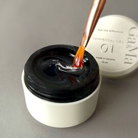 УЦІНКА / GA&MA. Universal builder gel, #1 Clear, 15 ml, гель без опилу, прозорий, рідкий #1