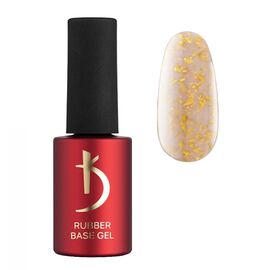 УЦІНКА / KODI Cover base Flake №8 Нюд із золотою поталлю, 7 ml #1