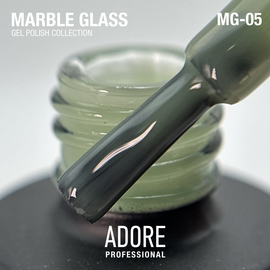 ADORE. Marble Glass Gel Polish, #MG-05, Fluorite, 8 ml. Вітражний гель-лак, оливкова глазур #2
