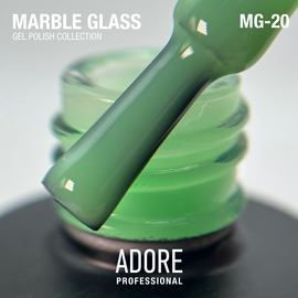 ADORE. Marble Glass Gel Polish, #MG-20, Jadeite, 8 ml. Вітражний гель-лак, м'ятна глазур #2