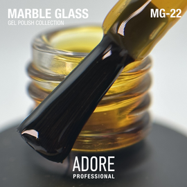 ADORE. Marble Glass Gel Polish, #MG-22, Topaz, 8 ml. Вітражний гель-лак, бурштиновий вітраж #2