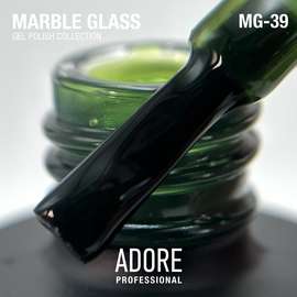ADORE. Marble Glass Gel Polish, #MG-39, Chlorite, 8 ml. Вітражний гель-лак, темно-зелений #2