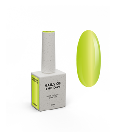 NOTD. Color Top, Vitrage #10, 10 ml. Вітражний топ без липкого шару, напівпрозорий неоново-жовтий #2