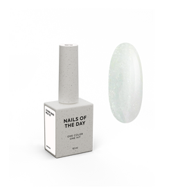 NOTD. Cover Base Milk with silver shimmer #07, NEW Formula, 10 ml, молочна база з золотим шимером #2