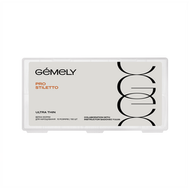 GÉMELY (ex GA&MA). Top nail forms, Pro Stiletto, Ultra Thin, 150 pcs. Верхні форми "Про Стилет", надтонкі #1