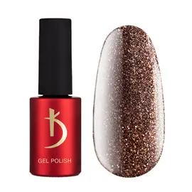 KODI Gel Polish Golden Brown #02, коричневий з шимером , 7 ml, гель-лак #1