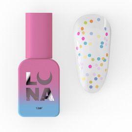 LUNAmoon. Bonbon Top Coat, 13 ml, топ з кольоровими пластівцями #1