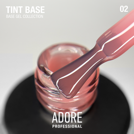 ADORE. Tint Base, №02, Kissel, 15 ml. Напівпрозора кольорова база для нігтів #2