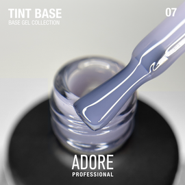 ADORE. Tint Base, №07, Smoke, 15 ml. Напівпрозора кольорова база для нігтів #2