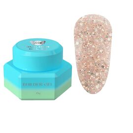 You Are Cute. Builder Gel #38, 15 ml, гель для нарощування з блискучими частинками #1