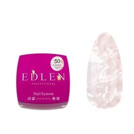 EDLEN. Builder gel Pearl #50, 15 ml. Гель для нарощування з перламутром #1