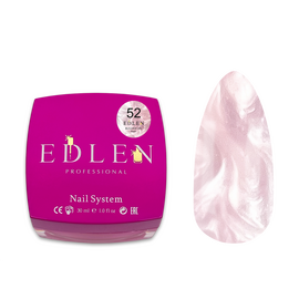 EDLEN. Builder gel Pearl #52, 30 ml. Гель для нарощування з перламутром #1