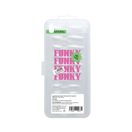 ADORE. Funky Gel Tips, Natural, 240 pcs. Гелеві тіпси, натуральний короткий овал #1
