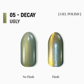 ADORE. Cat's Eye Gel Polish, #U-05, 8 ml. Гель-лак "котяче око"-хамелеон, смарагдовий із бронзовим відблиском #2