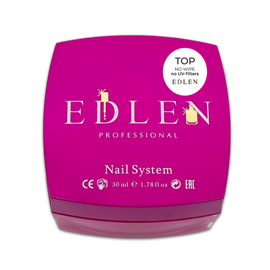 EDLEN. No Wipe Top, no UV-filters, 50 ml, топ без липкого шару, без УФ-фільтрів, для темних відтінків #1