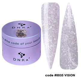 DNKa’. Builder Gel Vision #0035, 30 ml, гель для моделювання з блискітками #1