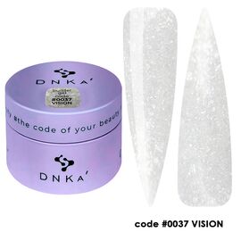 DNKa’. Builder Gel Vision #0037, 30 ml, гель для моделювання з блискітками #1