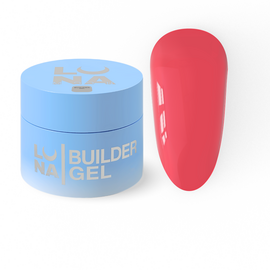 LUNAmoon. Candy Builder Gel #25 Bright red, 15 ml, гель моделюючий, яскраво-червоний #1