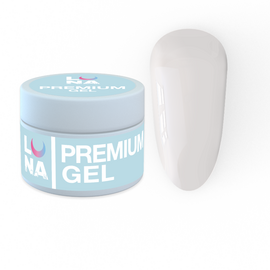 LUNAmoon. Premium Builder Gel #02 Milky, 15 ml, гель моделюючий, молочний #1