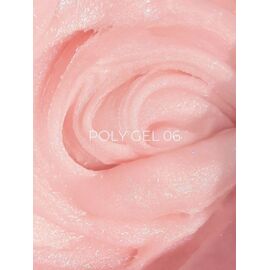 EDLEN. Polygel #06, 15 ml, полігель, рожевий з шиммером #2