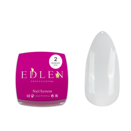 EDLEN. Polygel #02, Milky, 15 ml, полігель, біло-молочний #1