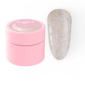 LUNAmoon. Bubble Gel #1, 5 ml, гель для дизайну з блискучими частинками #1