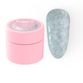 LUNAmoon. Bubble Gel #2, 5 ml, гель для дизайну з блискучими частинками #1