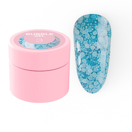 LUNAmoon. Bubble Gel #3, 5 ml, гель для дизайну з блискучими частинками #1