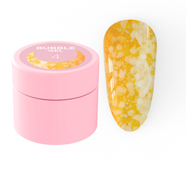 LUNAmoon. Bubble Gel #4, 5 ml, гель для дизайну з блискучими частинками #1