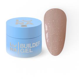 LUNAmoon. Light Acrygel #30 Beige with shimmer, 30 ml, рідкий гель, бежевий з шимером #1