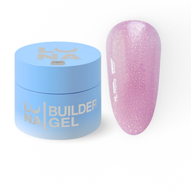 LUNAmoon. Light Acrygel #55 Pink lilac with shimmer, 30 ml, рідкий гель для укріплення, рожевий бузок з шимером #1
