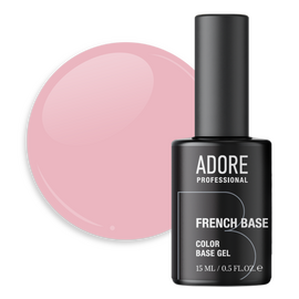 ADORE. French Base,  №02, Tea rose, 15 ml. Камуфлююча база #1