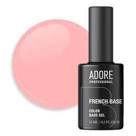 ADORE. French Base,  №04, Peach, 15 ml. Камуфлююча база #1