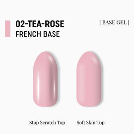 ADORE. French Base,  №02, Tea rose, 15 ml. Камуфлююча база #2