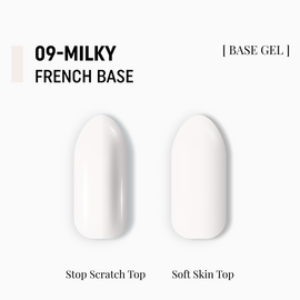 ADORE. French Base,  №09, Milky, 15 ml. Камуфлююча база #2