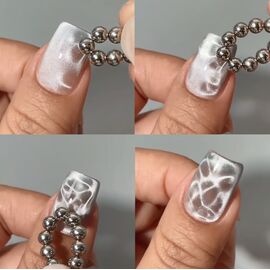 SAGA. Magnet for Gel Polish Cat's eye, 4 mm x 12 pcs. Магніт КІЛЬЦЕ ВЕЛИКЕ для "котячого ока" #2