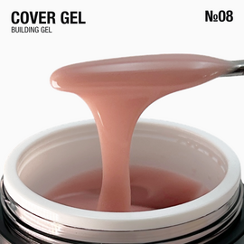 ADORE. Cover Gel, 30 g, #08, Maple. Напівпрозорий гель для нарощування, карамельний #2