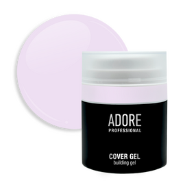 ADORE. Cover Gel, 30 g, #02, Souffle. Напівпрозорий гель для нарощування, молочнo-рожевий #1