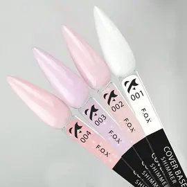 F.O.X. Cover Base Shimmer #002, 14 ml. Міцна камуфлююча база з шимером #2