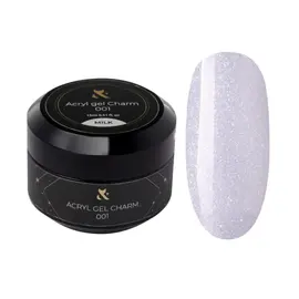 F.O.X. Acryl gel, Charm #001, Milk, 15 ml. Світловідбиваючий густий акригель з шимером #1