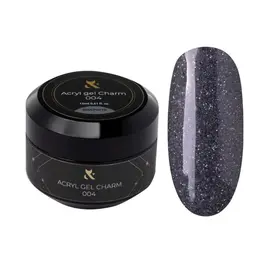 F.O.X. Acryl gel, Charm #004, Graphite, 15 ml. Світловідбиваючий густий акригель з шимером #1
