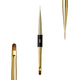 F.O.X. Art Brush 2in1, #008. Двосторонній пензлик для дизайну та моделювання  "Овал короткий + лінеарний довгий" #1