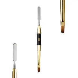 F.O.X. Art Brush 2in1, #009. Двосторонній пензлик для моделювання та гелю "Овал довгий + шпатель" #1