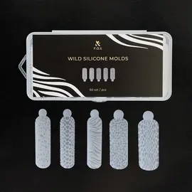 F.O.X. Wild Silicone molds, 60 pcs. Багаторазові силіконові форми для дизайну #1