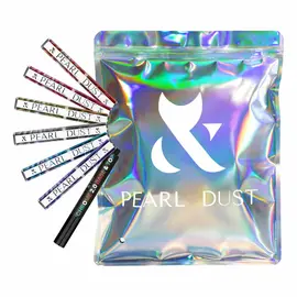 F.O.X. "Pearl Dust" SET Powder and base+top, 6 pcs, Набір втирок, 6 шт та база+топ 2в1 #1